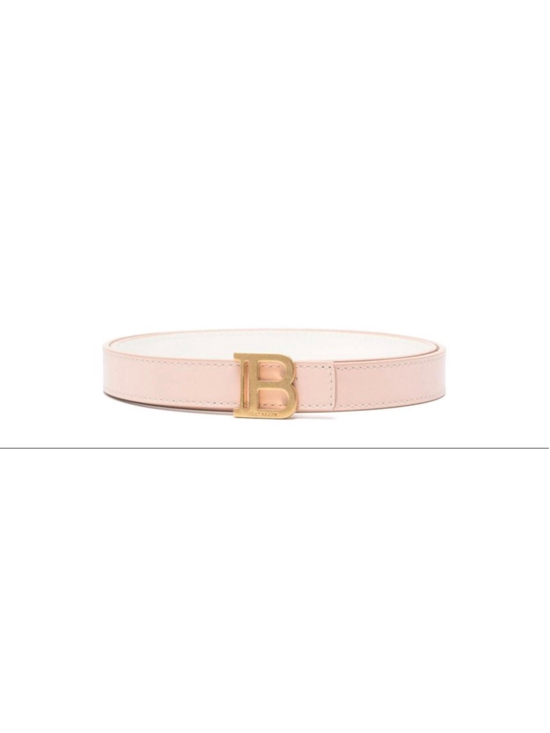 Like New BALMAIN Pink Logo-Buckle Reversible Leather Belt 90cm/L main image 4